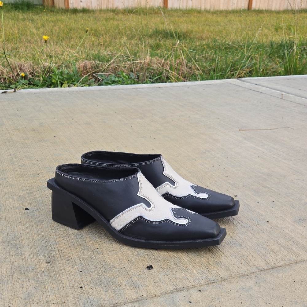 MiM Leather Western Mule
